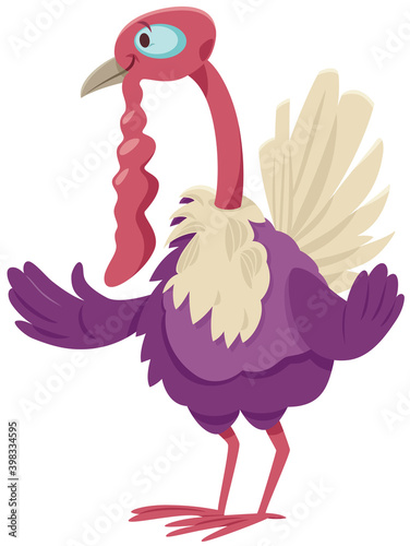 funny turkey farm bird cartoon animal character