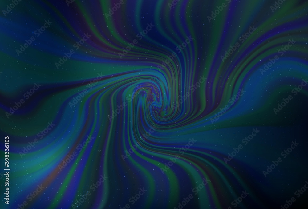 Obraz premium Dark BLUE vector template with space stars.
