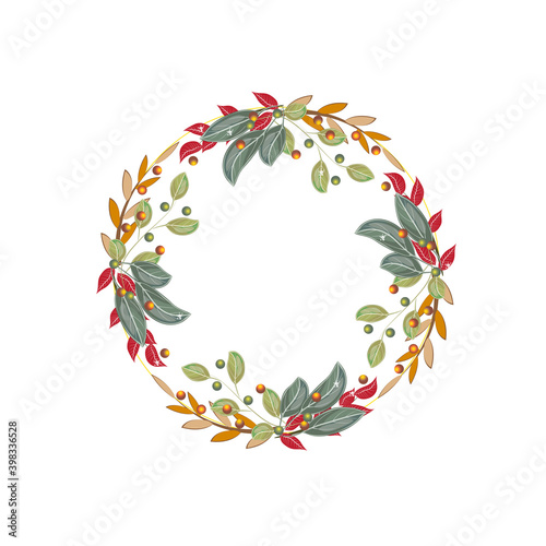 Christmas wreath card