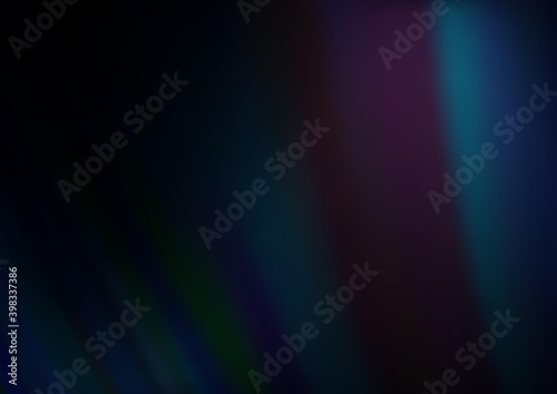 Dark BLUE vector backdrop with bent lines. Colorful abstract illustration with gradient lines. The elegant pattern for brand book.