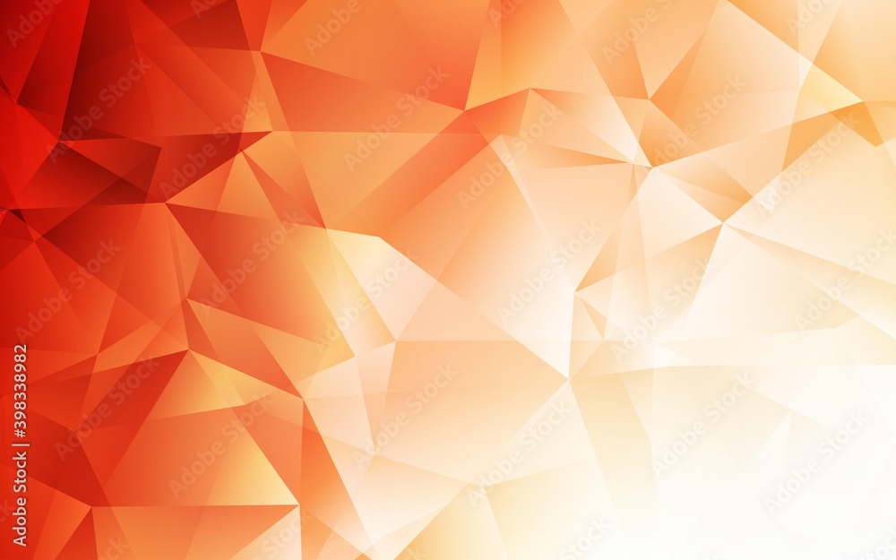 Fototapeta premium Light Orange vector abstract mosaic pattern.