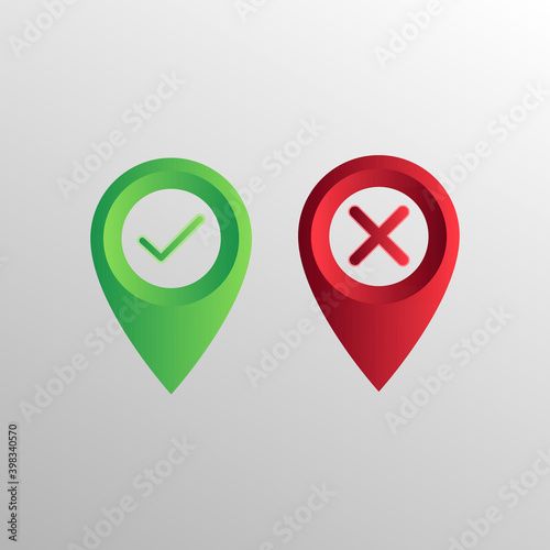 Green and red map markers on white background. Ideal for marking a location on a map, app or website Free Download Green and red map markers on white background. Ideal for marking a location on a map, app or website - GFXLoad