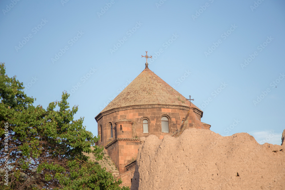 armenian churchunder blue sky background