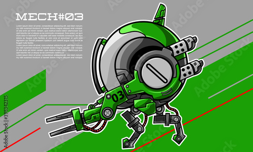 robortic character vector illustration