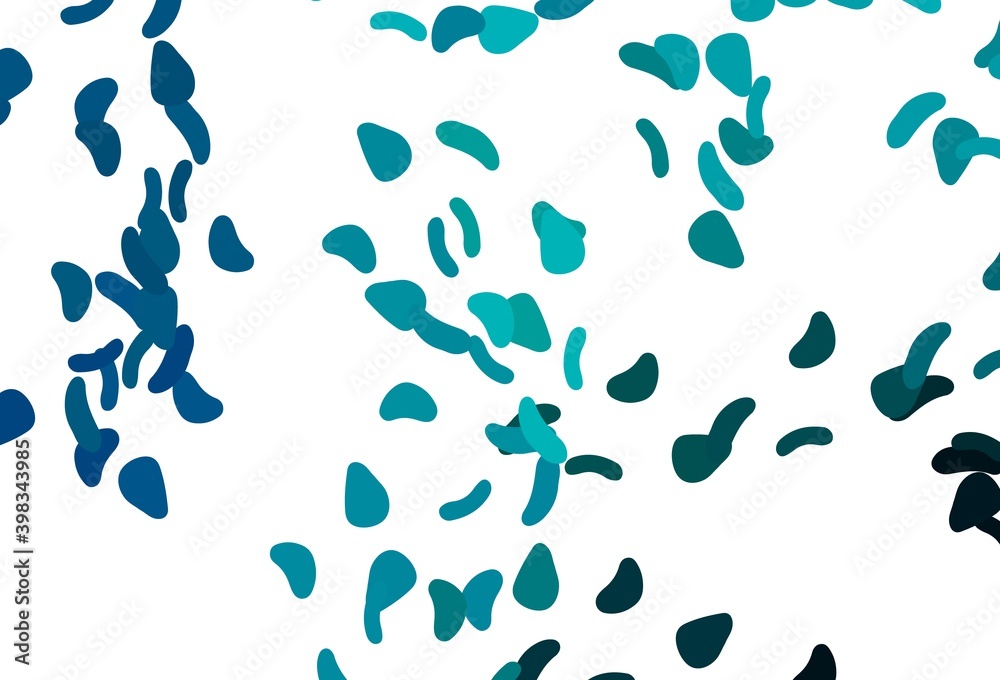 Light BLUE vector pattern with chaotic shapes. Light BLUE vector pattern with chaotic shapes.