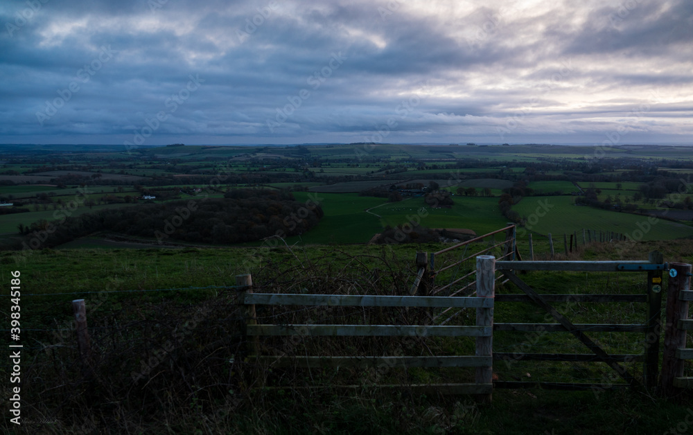 view from martinsell hill, wiltshire
