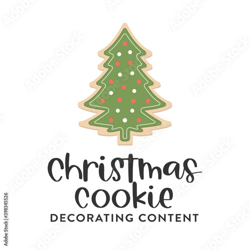 Christmas Cookie Decorating Contest, Merry Christmas Background, Christmas Cookie Vector Illustration Background