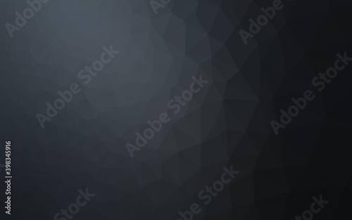 Dark Black vector blurry triangle template. A sample with polygonal shapes. The best triangular design for your business.