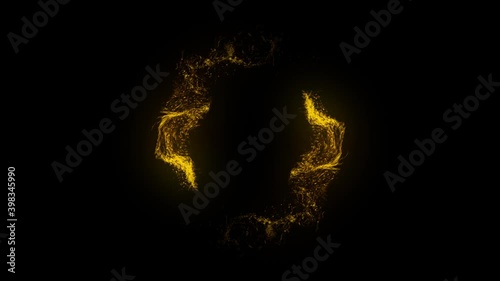 Abstract Circular Particle Animations, Circle Opening Effects 4 in 1 Pack. Perfect for Titles and Objects, or Background Elements. Alpha Matte Channel Included.