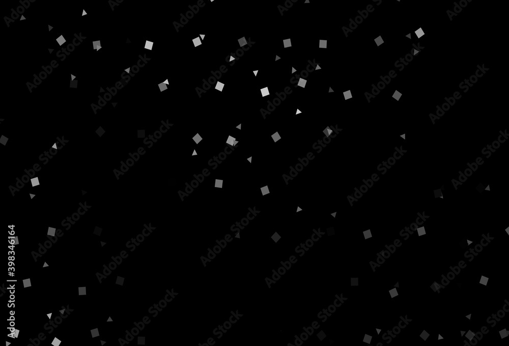 Dark Silver, Gray vector background with triangles, circles, cubes.