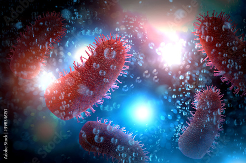 Rabies Virus 3D Illustration photo