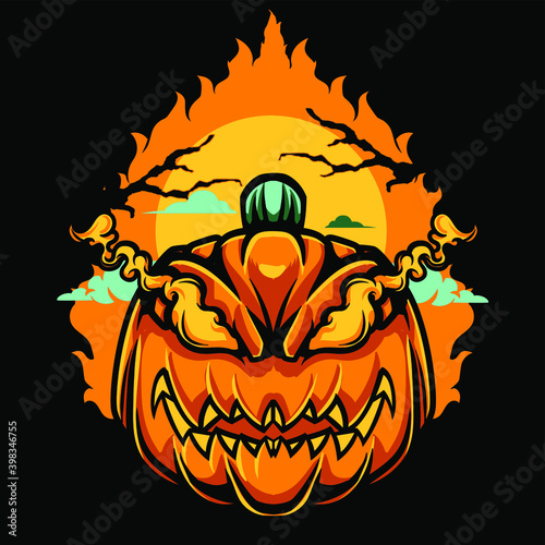 Vector illustration for halloween tshirt   (ID: 398346755)