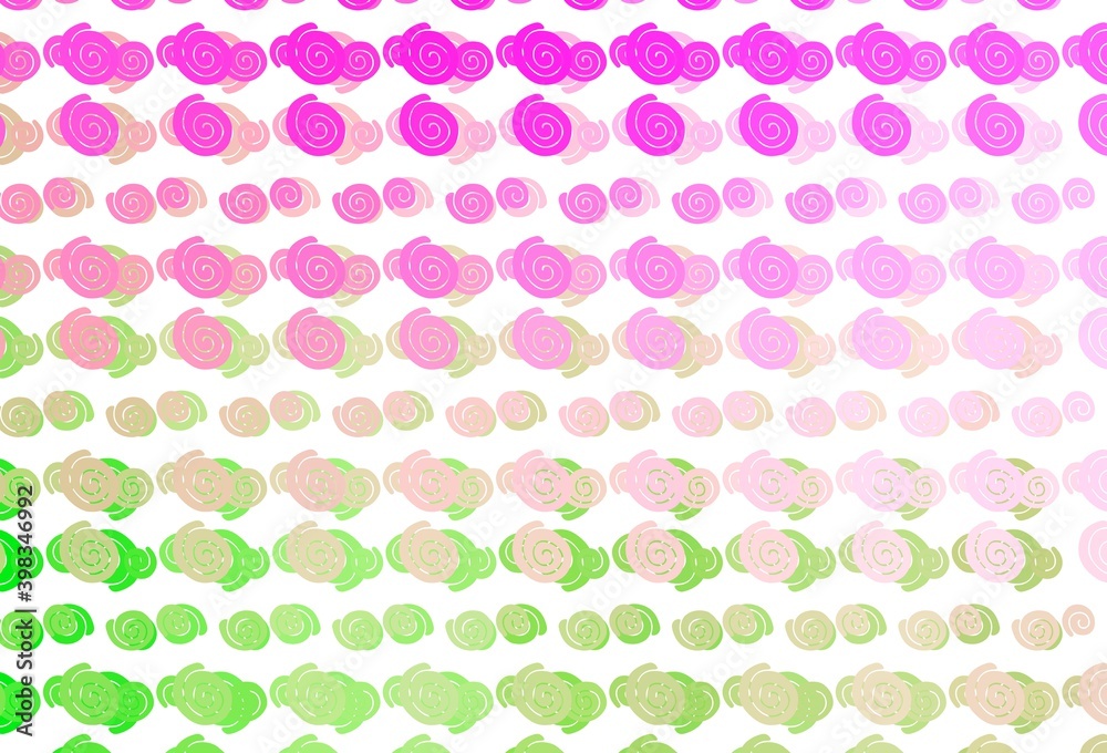 Light Pink, Green vector background with lava shapes. Light Pink, Green vector background with lava shapes.