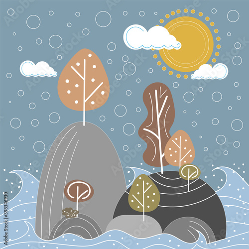Wallpaper Mural Island in the sea Torontodigital.ca