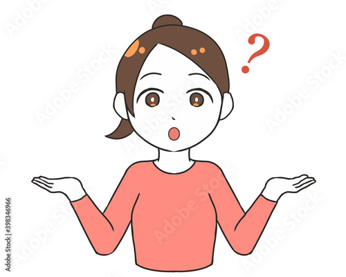比較する　悩む　女性