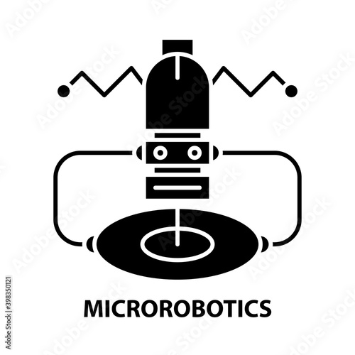 microrobotics icon, black vector sign with editable strokes, concept illustration photo