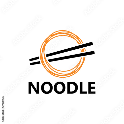 Noodle logo template design vector