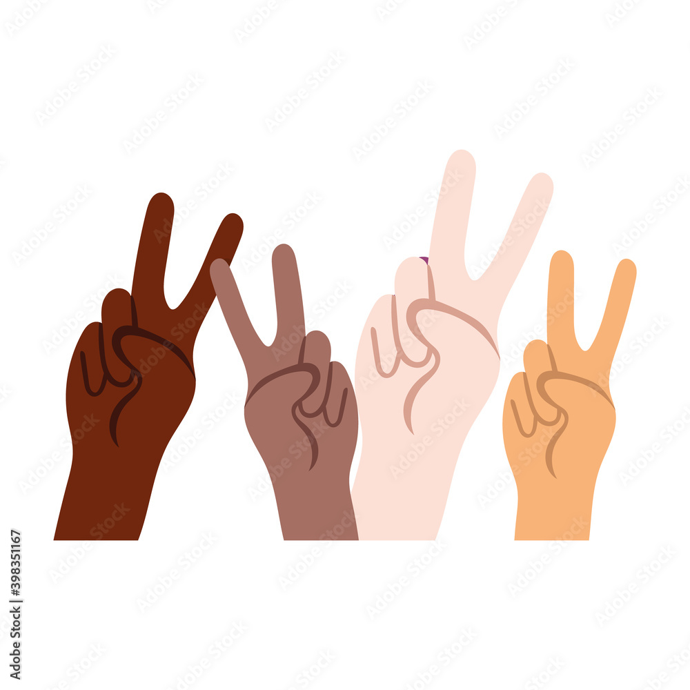 interracial hands peace and love symbols interracial hands peace and love symbols