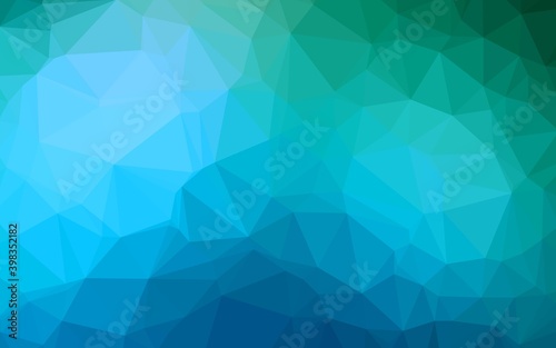 Light Blue, Green vector polygon abstract layout. Colorful abstract illustration with gradient. Polygonal design for your web site.