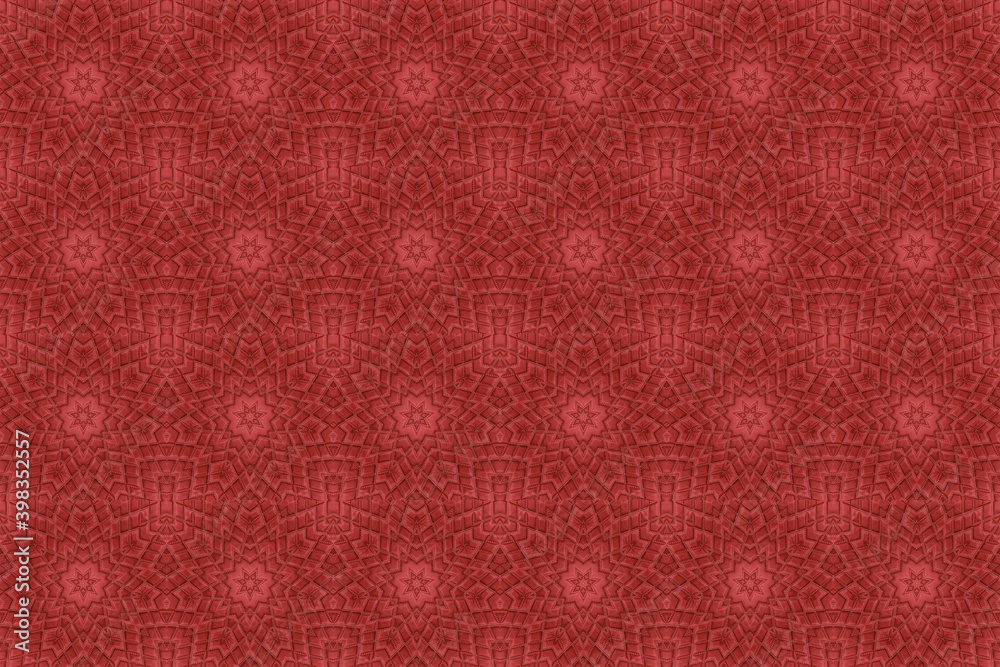 Red leather texture with stitched rhombuses Red leather texture with stitched rhombuses
