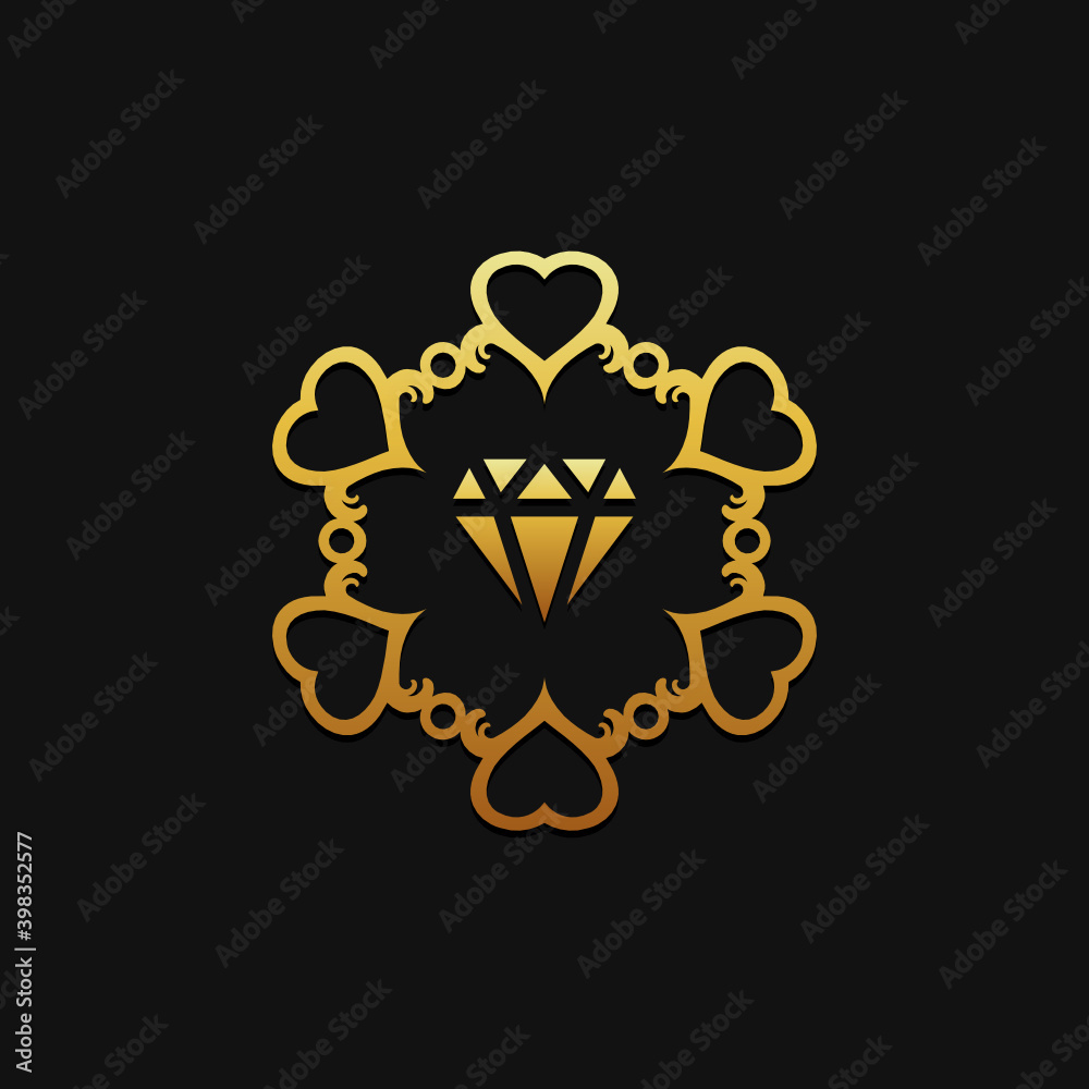 A diamond in the heart. Illustration of a diamond in the heart on a black background
A diamond in the heart. Illustration of a diamond in the heart on a black background
