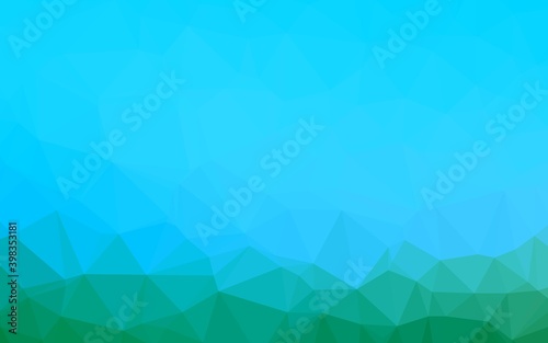 Light Blue, Green vector abstract polygonal cover. A vague abstract illustration with gradient. Polygonal design for your web site.