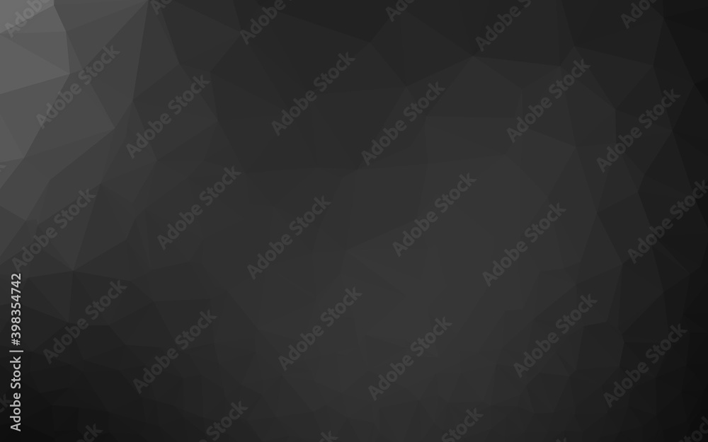 Dark Silver, Gray vector abstract polygonal cover. A vague abstract illustration with gradient. Triangular pattern for your business design. Dark Silver, Gray vector abstract polygonal cover. A vague abstract illustration with gradient. Triangular pattern for your business design.