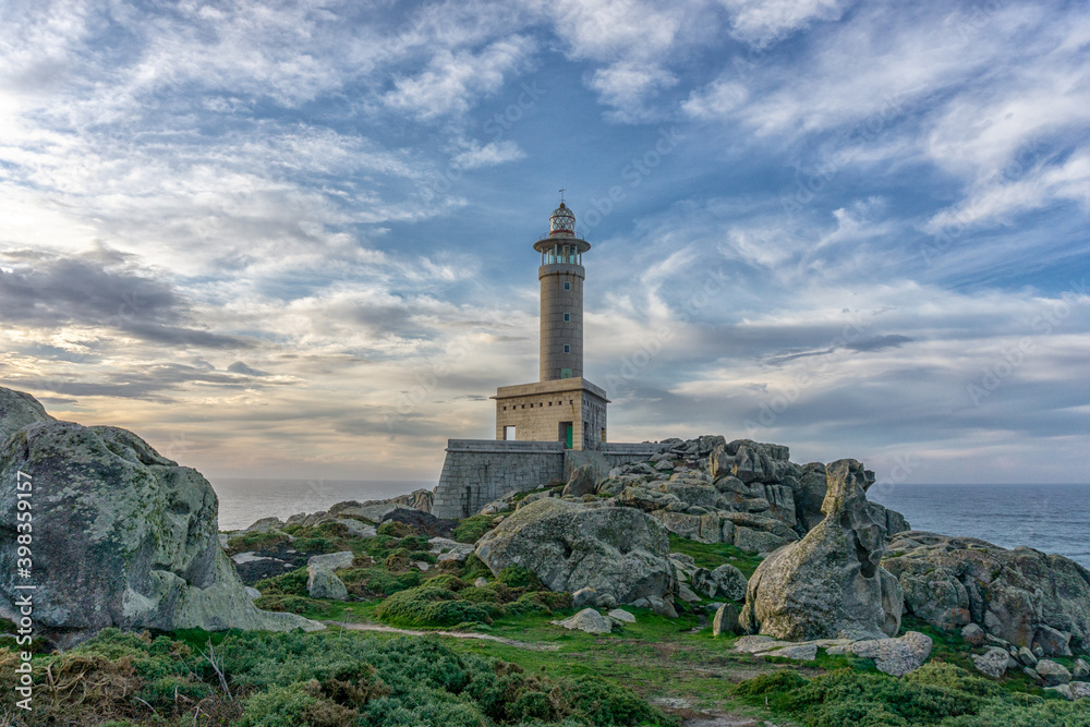 Punta Nariga lighthouse on the western coast of Galicia