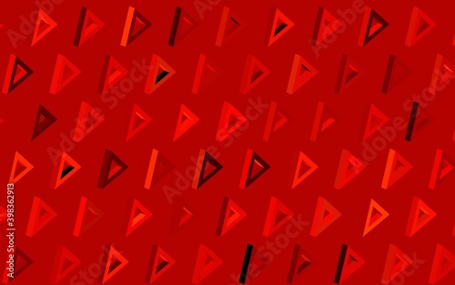 Dark Red vector texture with triangular style.