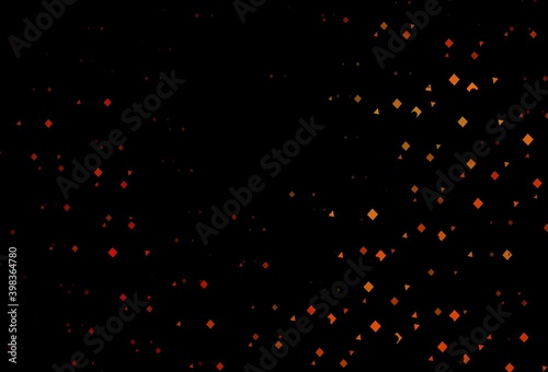Dark orange vector pattern in polygonal style with circles.