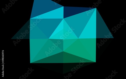 Light Blue  Green vector blurry triangle texture. A sample with polygonal shapes. Template for your brand book.