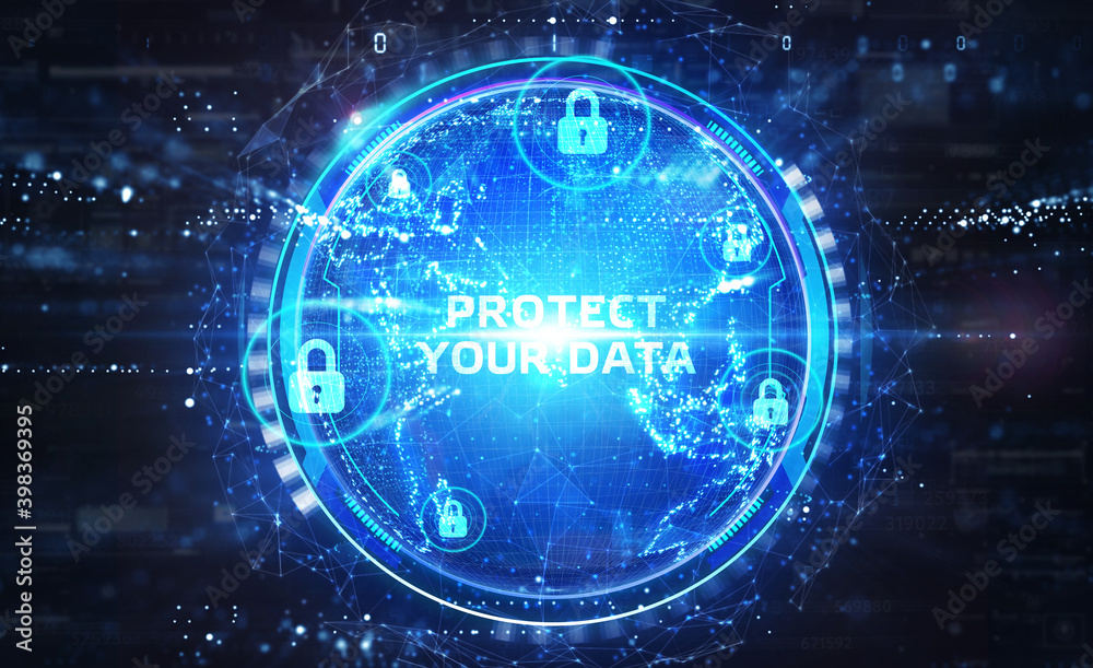 Obraz premium Cyber security data protection business technology privacy concept. Protect your data