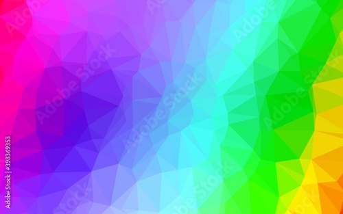 Light Multicolor, Rainbow vector low poly texture. Glitter abstract illustration with an elegant design. Brand new design for your business.