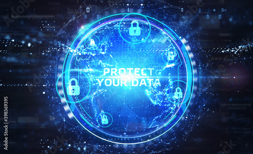 Cyber security data protection business technology privacy concept. Protect your data