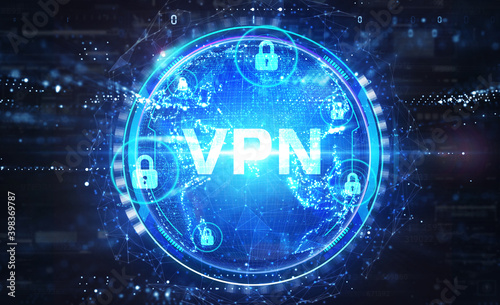 Business, Technology, Internet and network concept. VPN network security internet privacy encryption concept.