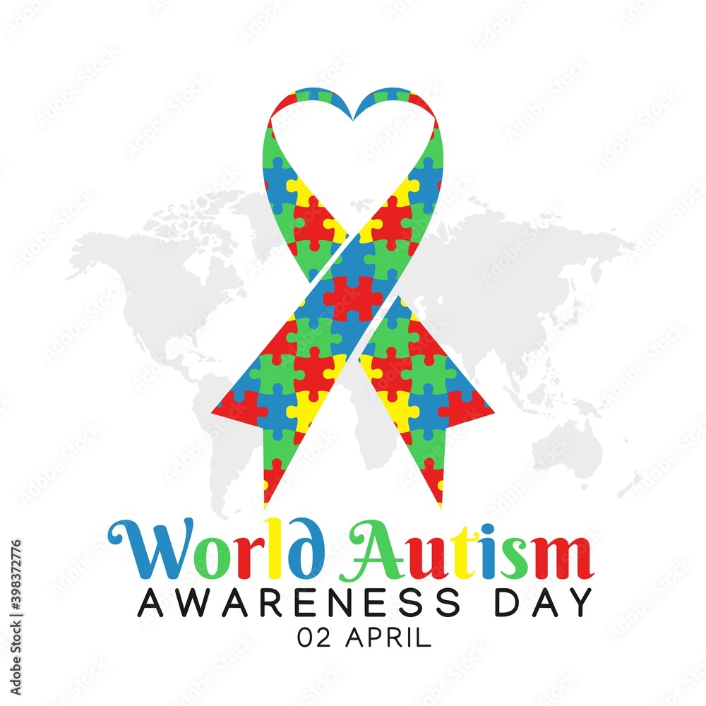World Autism Awareness Day Vector Illustration. Suitable for greeting card poster and banner.