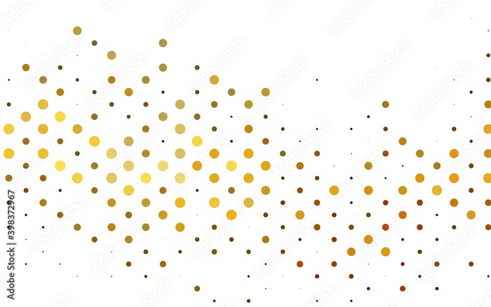 Light Yellow, Orange vector template with circles. Illustration with set of shining colorful abstract circles. Pattern for beautiful websites.
