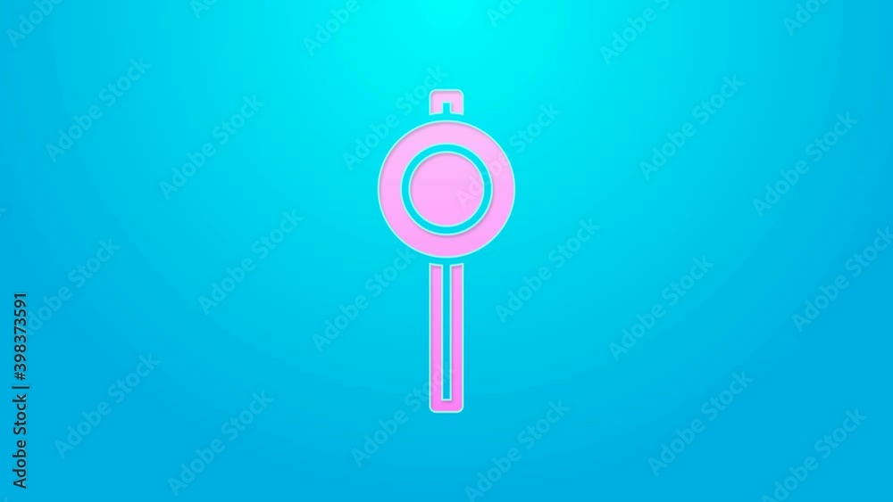 Pink line Road traffic sign. Signpost icon isolated on blue background. Pointer symbol. Street information sign. Direction sign. 4K Video motion graphic animation Pink line Road traffic sign. Signpost icon isolated on blue background. Pointer symbol. Street information sign. Direction sign. 4K Video motion graphic animation