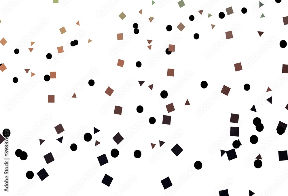 Light Green, Red vector background with triangles, circles, cubes. Light Green, Red vector background with triangles, circles, cubes.