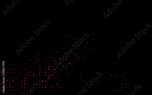 Dark Red vector background with bubbles. Abstract illustration with colored bubbles in nature style. Pattern of water, rain drops.