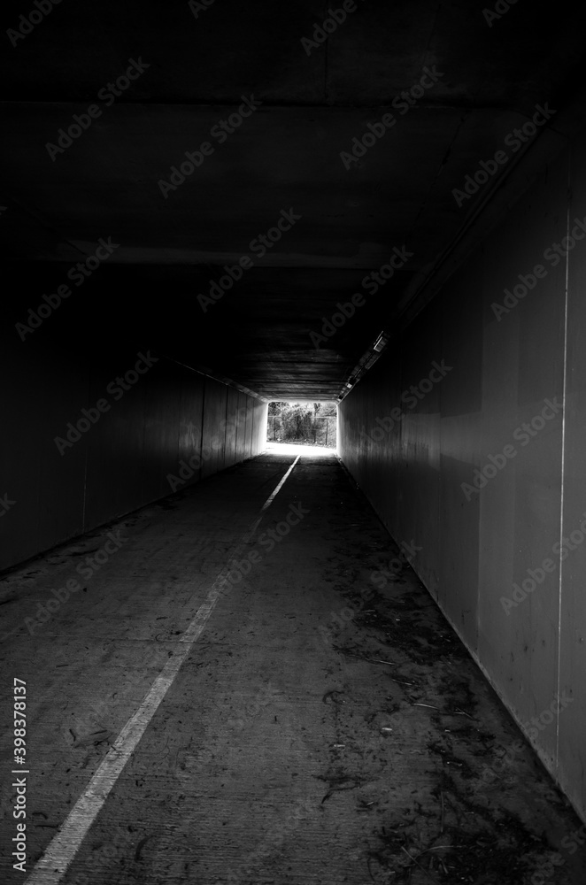 tunnel with light tunnel with light