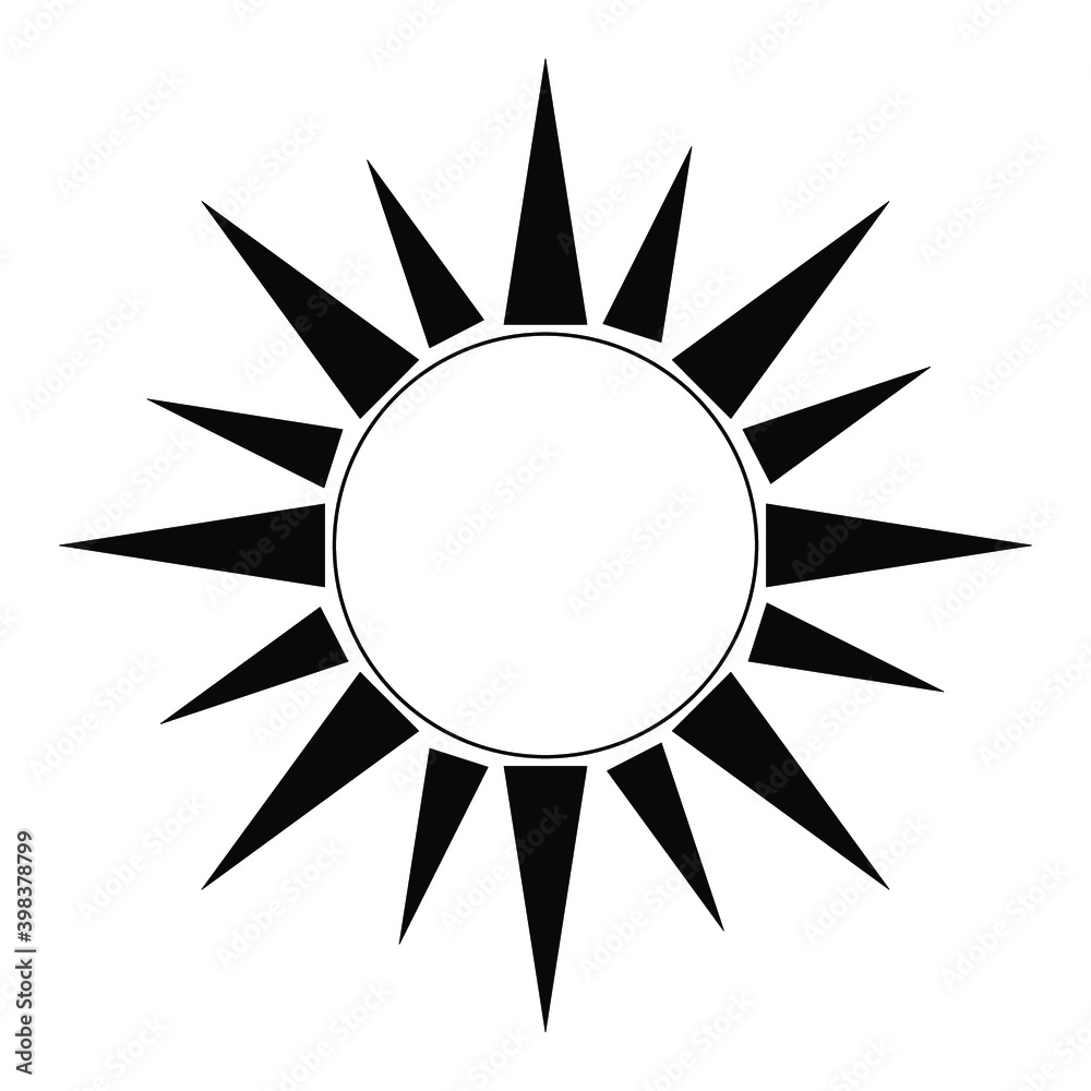 sun icon in trendy flat style isolated on background. sun icon page symbol for your web site design sun icon logo, app, UI. sun icon Vector illustration