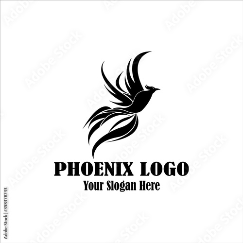 Phoenix bird abstract luxury Logo - Vector logo template