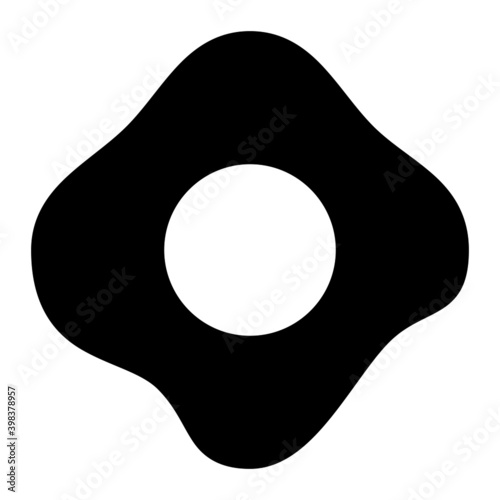 fried egg icon with glyph style. Suitable for website design, logo, app and UI.