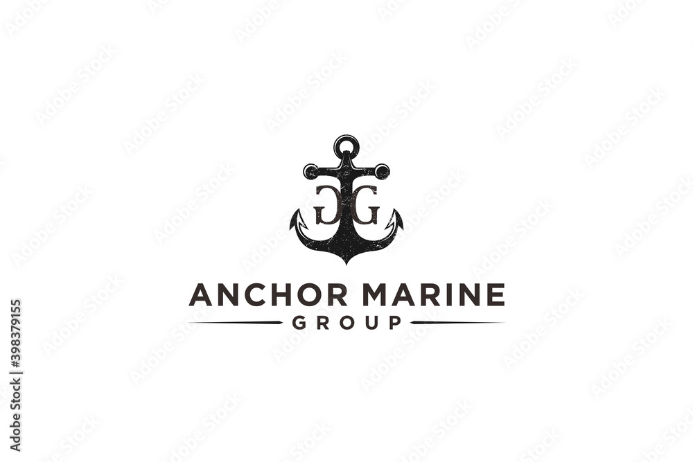 Anchor marine logo nautical, anchor icon design, silhouette minimalist simple. Anchor marine logo nautical, anchor icon design, silhouette minimalist simple.