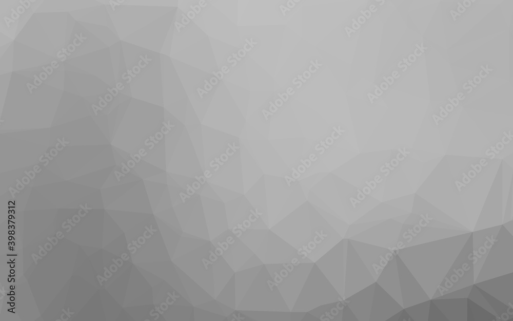 Light Silver, Gray vector polygonal background. A vague abstract illustration with gradient. Elegant pattern for a brand book.