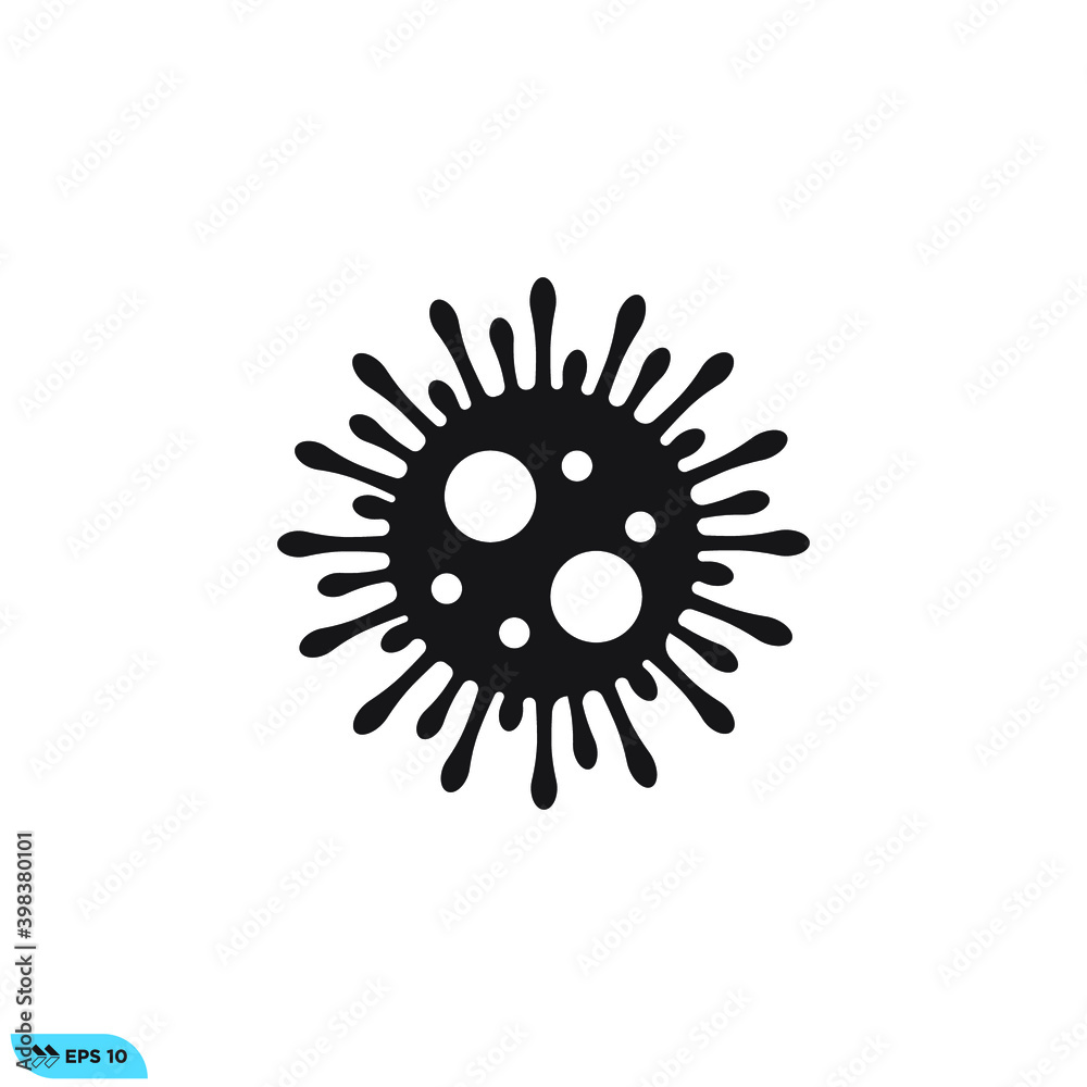 Icon vector graphic of virus, good for template illustration Icon vector graphic of virus, good for template illustration