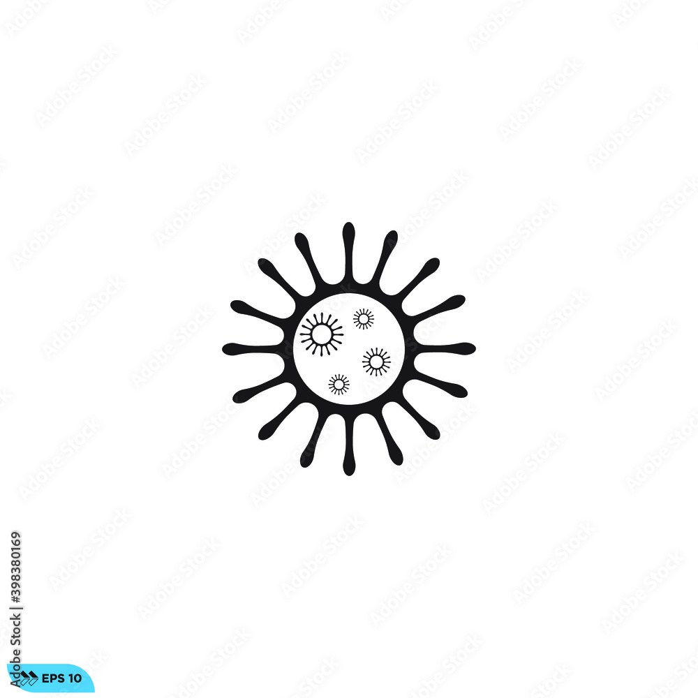 Icon vector graphic of virus, good for template illustration