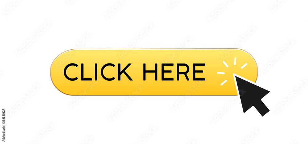 Click here button with arrow pointer icon. Click here button with arrow pointer icon.