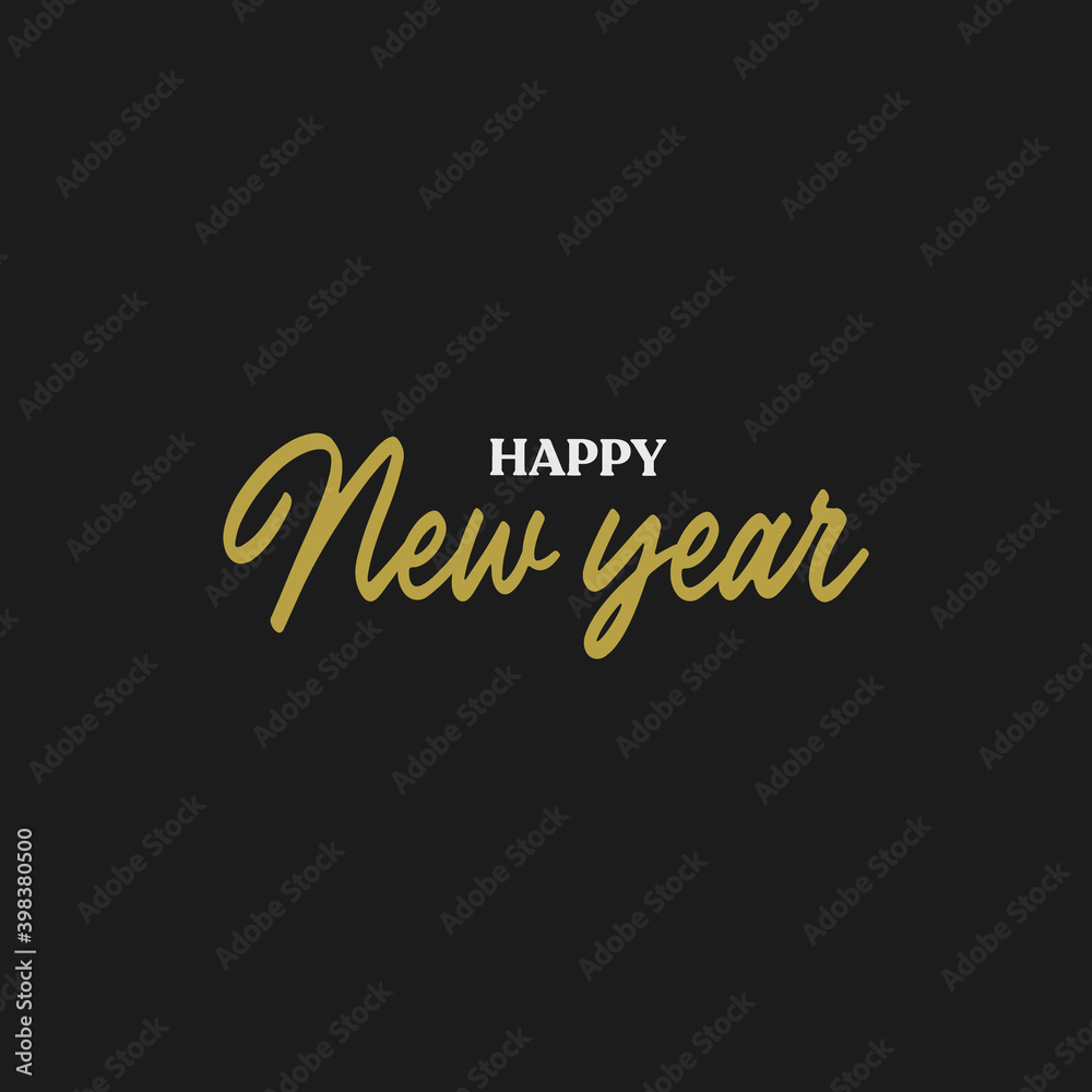 Happy new year typography sign. Vector Lettering Composition. Holiday design for greeting card. Happy new year typography sign. Vector Lettering Composition. Holiday design for greeting card.